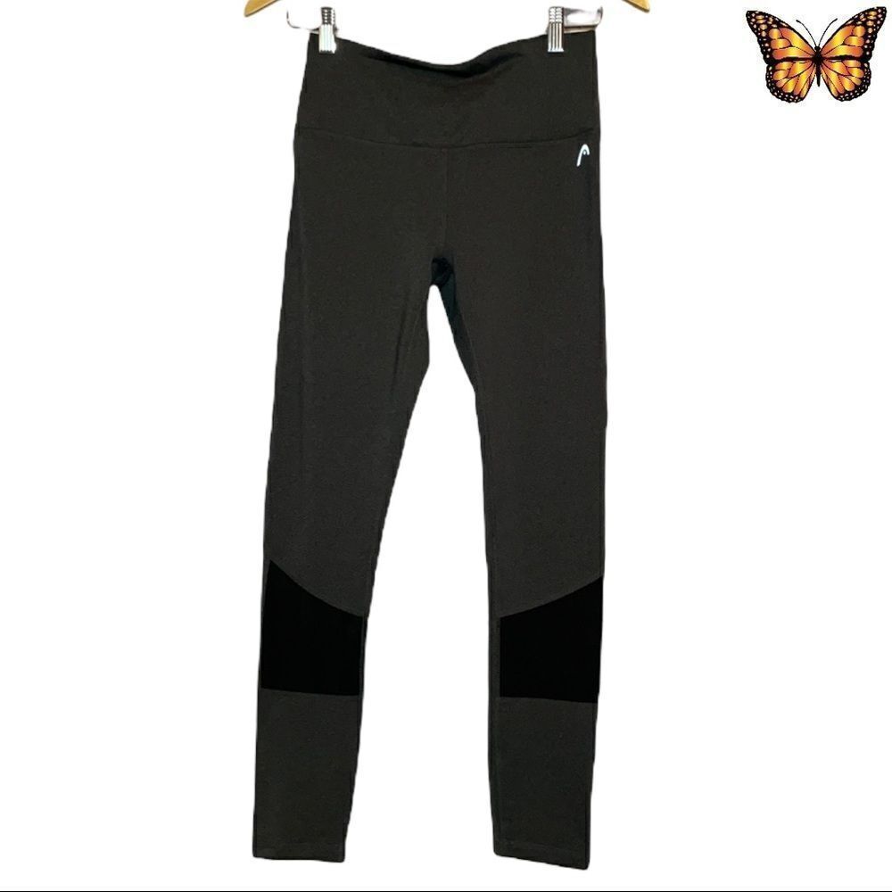 Head Full Length Grey Leggings with Mesh Inserts Size Small
